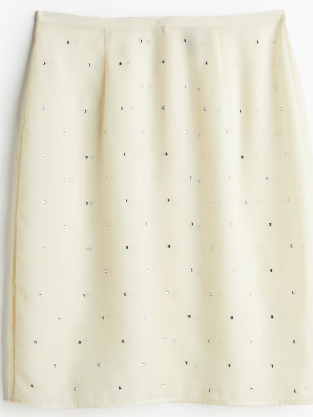 H and M rhinestone embellishments Cream A-Line Skirt